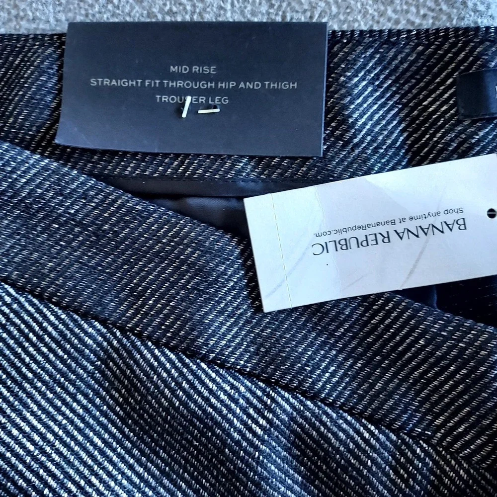 NWT Banana Republic Women's Size 12 Logan Gray Pants Business‎ Casual $110.00